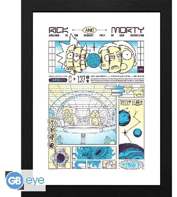Produktbild von Poster im Rahmen – RICK AND MORTY, "Bad Trip" (30x40 cm)
