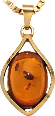 Produktbild von JOBO Anhänger 375 Gold Gelbgold 1 Bernstein