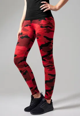 Zdjęcie produktu dla Dámské leginy Urban Classics damskie legginsy camo czerwone camo - XS