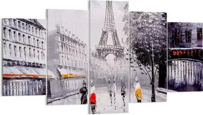 Produktbild von Bild auf Leinwand - Leinwandbild - Architektur Paris Eiffle Frankreich - 160x85cm - Wand Bild - Wanddeko - Leinwanddruck - Bilder - Kunstdruck - Leinwand bilder - Wandkunst - EA160x85-2961