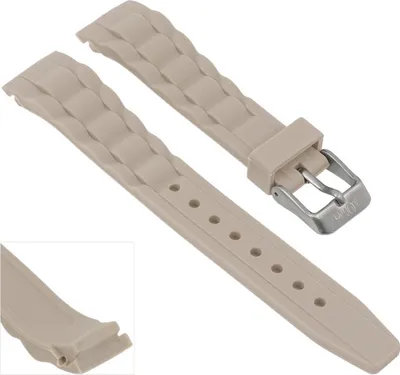 Produktbild von s.Oliver SO-2574-PQ | Uhrenarmband Silikon beige 17mm