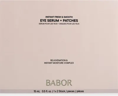 Immagine prodotto di Babor Skinovage Moisturizing Instant Fresh & Smooth Eye Serum + Patches