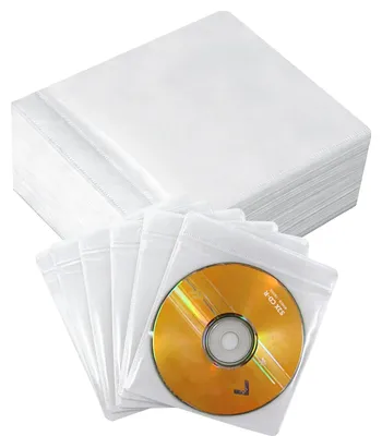Productafbeelding van 100 Stuks CD-DVD Beschermhoezen, Antistatisch en Transparant