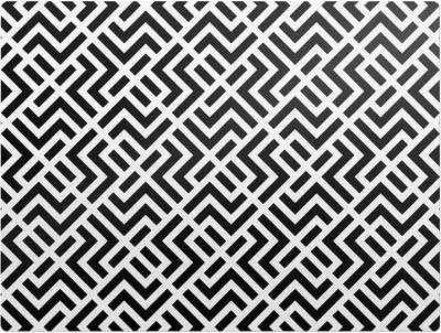 Produktbild von Geometrisches Zickzack – Bodenschutzmatte – Stuhlunterlage 120x90 cm – Rutschfest – Hartbodenmatte