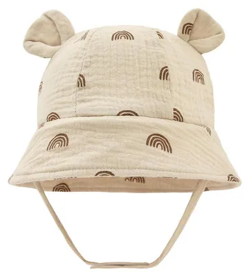Produktbild von Baby Sonnenhut UV-Schutz Baumwolle mit Ohren 3-12 Monate