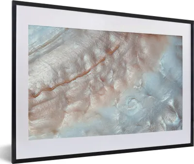 Produktbild von MuchoWow® Gerahmtes Poster Muscheln - Abstrakt - Natur 60x40 cm - Poster mit Schwarzem Bilderrahmen Wandposter Rahmen Foto Bilder - Schlafzimmer - Plakat in Rahmen - Drucken
