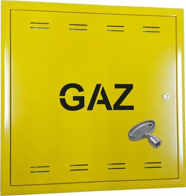 Produktbild von Gasdruckschloss 50X50X5 Cm FEINZ Robuste Metallkonstruktion Schlüsselzugang Gelb