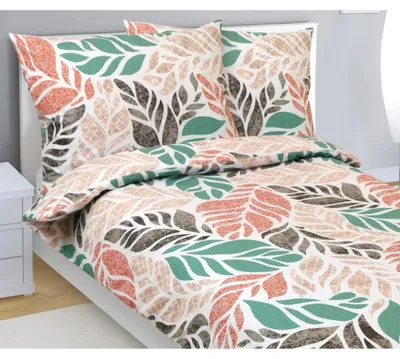 Immagine prodotto di Biancheria da letto in cotone - 140x200 cm. 70x90 - verde, beige