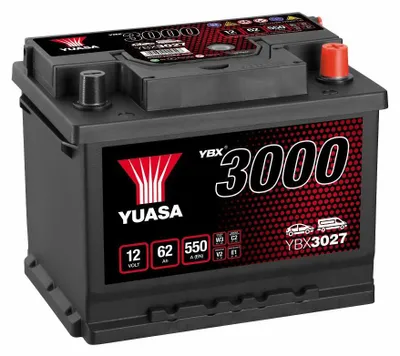 Produktbild von YUASA YBX3000 Starterbatterie 12V 62Ah 550A/EN L2 für Auto LKW Batterie