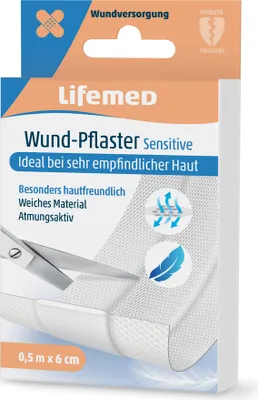 Produktbild von Lifemed Wund-Pflaster "Sensitive" weiß 500 mm x 60 mm