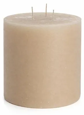 Immagine prodotto di Rustik Lys: Candela rustica a forma di tronco – Arancione – 15 x 15 cm