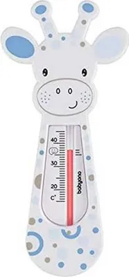 Image de BABYONO | Thermomètre de bain Girafe - Gris-Violet - Sûr et précis - Idéal pour la baignoire de bébé