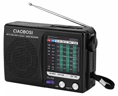 Immagine prodotto di Avizar, radio tascabile AM/FM compatta con batteria e antenna, nera