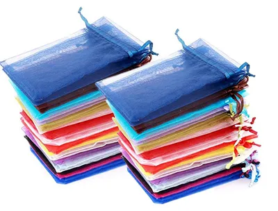 Produktbild von 100 Organzasäckchen, Geschenkbeutel, 9 x 12 cm, für Feiern und Hochzeiten