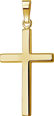 Produktbild von Kreuzanhänger Gold 750 - 18 Karat / 18K  Goldkreuz in Hochglanz poliert für Damen und Herren als Kettenanhänger + Schmuck-Etui und Zertifikat