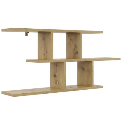 Produktbild von Hängeregal Eiche Artisan – Stilvolles Wandregal im modernen skandinavischen Design für Wohnzimmer, Büro und Schlafzimmer