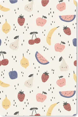 Produktbild von MuchoWow® Mauspad Mousepad Design - Obst - Kawaii - Muster 18x27 cm - Mousepads - Maus Mat - Pad - Mausunterlage