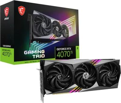 Produktbild von MSI GAMING GeForce RTX 4070 Ti TRIO 12G NVIDIA 12 GB GDDR6X