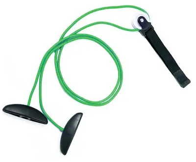 Produktbild von Trainingsgerät für Katarral, Armbänder und Schulterwelle am Türrahmen (grün).