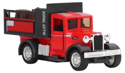 Produktbild von LKW-Spielzeug, Maßstab 1:32, Retro-Legierung, amerikanisches Transportmodell für Kinderliebhaber, Geschenkfass