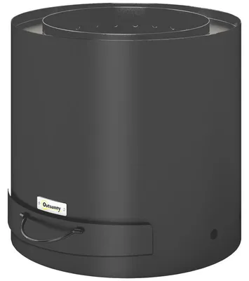 Image de Brasero – Cheminée d'extérieur – Foyer extérieur – Brasero – Brasero noir – Acier inoxydable – Avec cendrier
