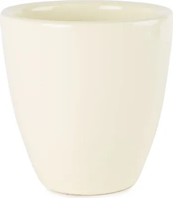 Produktbild von Garronda Keramik Übertopf für Pflanzgefäß mit Blumenmotiv Milchstern Blumentopf ohne Ablauflöcher Zylinderform GD-0017(Creamy023, ⌀8cm H=7,5cm)