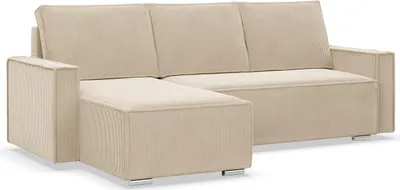 Produktbild von NOTO - Ecksofa mit Schlaffunktion, Bettkastem, Komfort und Still, beige