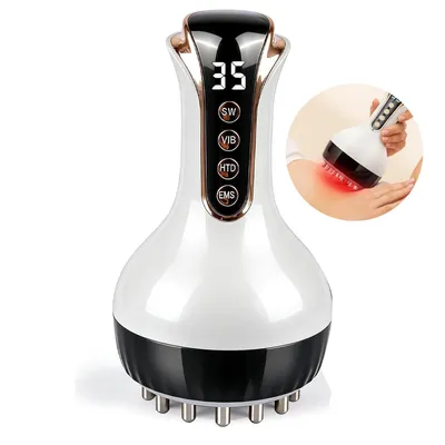 Produktbild von Kabelloses Handmassageger?t,Elektrische Massagebš¹rste, mit 21 Massagek?pfen, 35 Vibrationsstufen, wiederaufladbares elektrisches Massageger?t