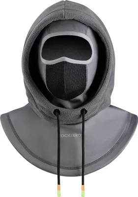 Produktbild von ROCKBROS Skimaske Motorrad Balaclava Wintermütze Sturmhaube Fleece Unter Helm Grau
