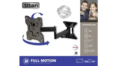 Produktbild von ViVanco™BFMO 8120, 109,2 cm (43"), 25 kg, 75 x 75 mm, 200 x 200 mm, Titan