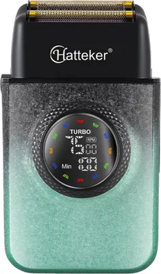 Produktbild von INF Elektrischer Folienrasierer mit LED-Anzeige, USB Aufladbar, Nass- & Trockenrasur Grün