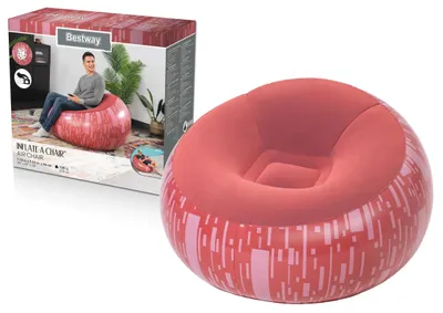 Obrázek produktu pro Bestway 75052, Jedno křeslo, Modrá, Červená, Fialová, Vinyl, 1120 mm, 1120 mm, 660 mm