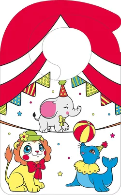 Produktbild von Lätzchen aus Airlaid + Folie Zirkus, 20 x 32 cm, 100 Stück - Mank