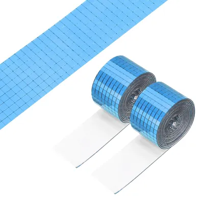 Spiegel-Mosaikfliesen 6400 Stk. 5x5 mm hellblau selbstklebend
