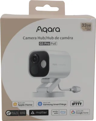 Obrázek produktu pro Aqara Hub G5 Pro, Bezpečnostní IP kamera, Venkovní, Kabel, 3000 K, Strop/zeď, Bílá