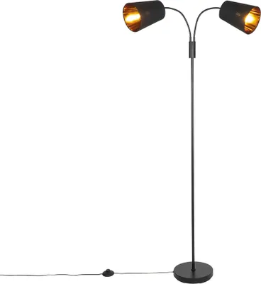 Produktbild von Smarte Stehleuchte Schwarz inkl 2 WiFi P45 Carmen