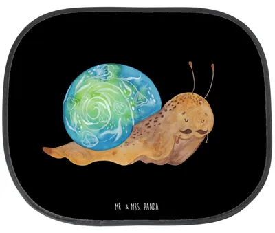 Produktbild von Mr. & Mrs. Panda Sonnenschutz Auto Schnecke Sir - Schwarz - Geschenk, für Autoscheiben, Autosonnenschutz, Lebensmut, autofenster, Motivation, Hitzeschutz, Sonnenblende