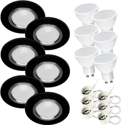 Obrázek produktu pro LED vestavné reflektory 230V ploché 7W koupelnové vestavné světla stropní reflektory stropní reflektory, teplá bílá 3000K vestavné reflektory pro koupelnu kuchyň obývací pokoj