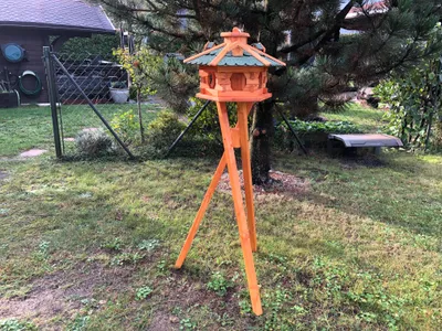 Produktbild von DARLUX Vogelhaus Vogel Futter Futterstelle Vogelstation Vogelvilla Holz Haus L grün