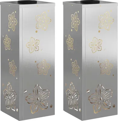 Image de Lumière de chemin LED solaire 2 pcs Blanc chaud 18 x 18 x 50 cm