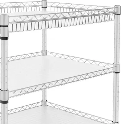 Produktbild von Küchenwagen – Silberfarben – 3 Etagen – Metall – Mit Rollen
