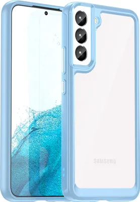 Produktbild von Galaxy S23+ Hülle, Klar Rückseite Stoßfeste TPU Silikon Bumper Schutzhülle für Samsung Galaxy S23+ Blau