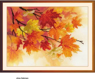 Produktbild von Riolis Kreuzstich-Set "Herbstfarben", Zählmuster