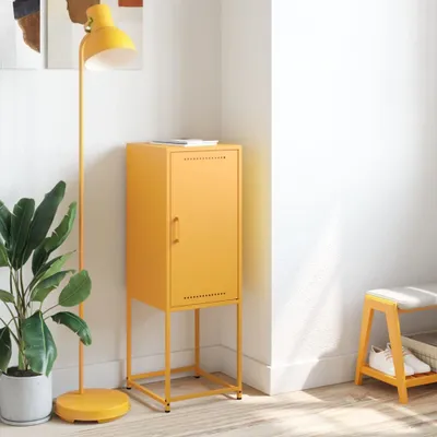 Produktbild von vidaXL Highboard Senfgelb 36x39x107 cm Stahl
