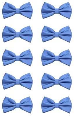 Produktbild von Fabio Farini - 10 Stück Herren Fliegen - Farbton Blau - Männer Querbinder Vorgebunden Blau - Himmelblau