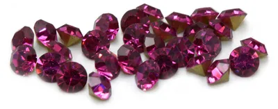 Produktbild von Vintageparts Strasssteine Glas fuchsia 4 mm rund 30 Stück