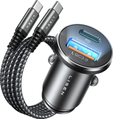Image de LISEN Chargeur allume-cigare USB C pour voiture 54W avec câble USB C 60W