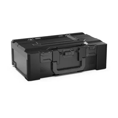 Produktbild von Werkzeugkoffer MetaBox L | HxBxT 16,5x30x50cm | 16,7 Liter | Mit Deck- & Frontgriff | ABS-Kunststoff | Verschlüsse Schwarz | Werkzeugkoffer, Transportbox, Systemkoffer
