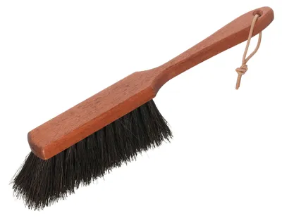 Image de Brosse de jardin en bois de hêtre avec brosse en fibres naturelles, 35 cm