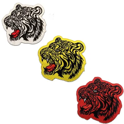 Produktbild von Tiger Tier - Aufnäher, Bügelbild, Aufbügler, Applikationen, Patches, Flicken, Zum Aufbügeln, Größe: 7.5 x 8 cm